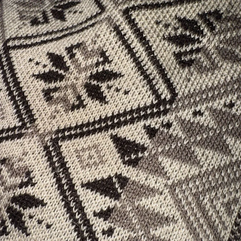 Uludag Triko Cardigan‎ Women's Size M Sweater Fringe Boho Southwestern Aztec